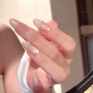 Wearable Nail Ins Style Pile Diamond Polka Dot Chain Nail Art Patch