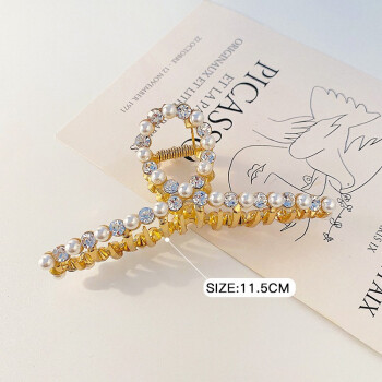 Francés retro metal clip de pelo mujeres verano gran clip de pelo perla clip de pelo Corea del Sur tiburón clip de pelo accesorios de pelo hadas