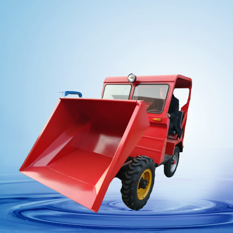 欧能机械四轮柴油翻斗运输车 工地前置翻斗车 前置液压蹦蹦车