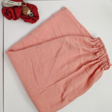 抹胸全棉居家浴袍睡裙美容院裹胸裙柔软纱布吸水纯棉简约家用纯色