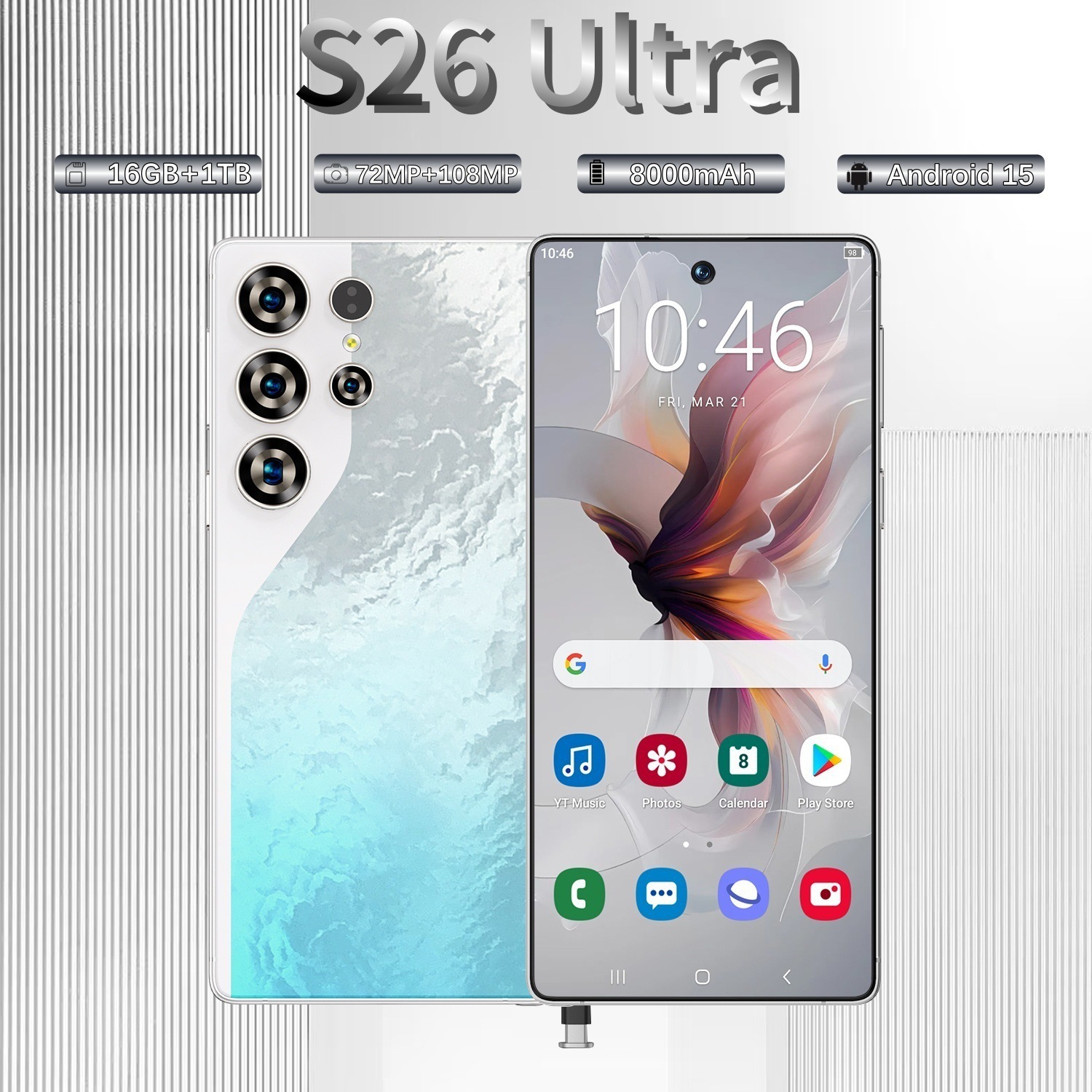 Cugo, (Cross-border trading), mobile phone, S26, smartphone, wide screen, 4G