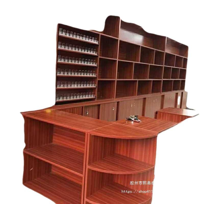 Supermercado cajero pequeño estante de conveniencia multifuncional gabinete de tabaco y vino pequeña tienda simple cajero clavado