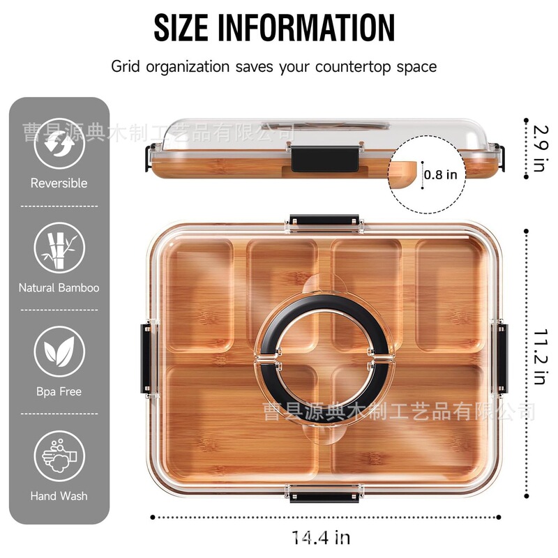 Ready-Made Transparent Plastic Lock Lid Picnic Plate with Handle, Portable Fruit Tray, Outdoor Party Snack Platter