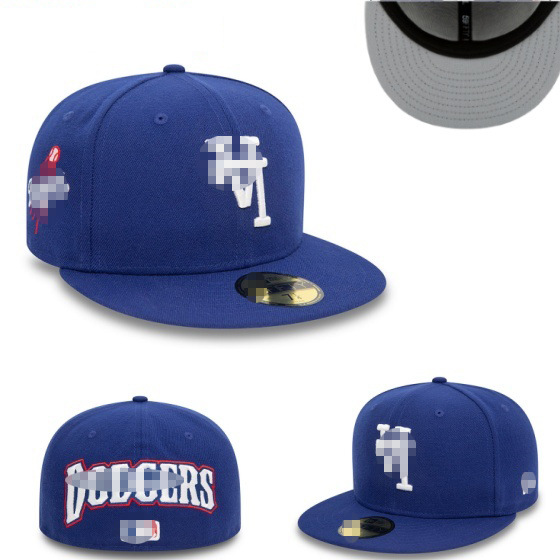 Transfronterizo 2024 Los Ángeles Dodge Grand Valley Gorra de béisbol ganadora plana Sombrero de ala plana no ajustable completamente cerrado