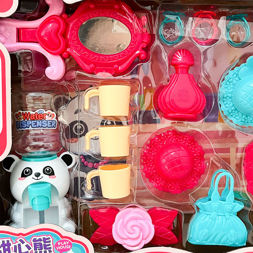 Niñas beber agua para vestir joyas de vestuario para el hogar juego de juguetes instituciones de entrenamiento de puntos de intercambio de regalos al por mayor