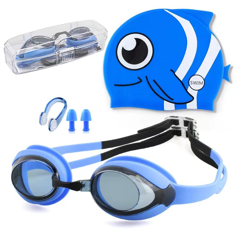 파란색과 검은 색 큰 눈 물고기 세트 (고급 박스)