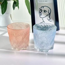 粉色玻璃水杯家用少女心新款高颜值创意异形杯威士忌洋酒杯