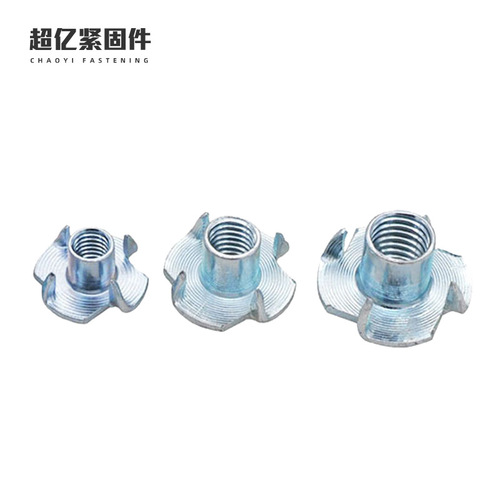 M4M5M6M8M10 galvanized four-claw nail furniture connection nut American-made pre-embedded inlaid four-corner nut can be customized