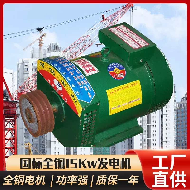 国标全铜15KW发电机 陆川全铜发电机 微型家用电源发电机厂家批发