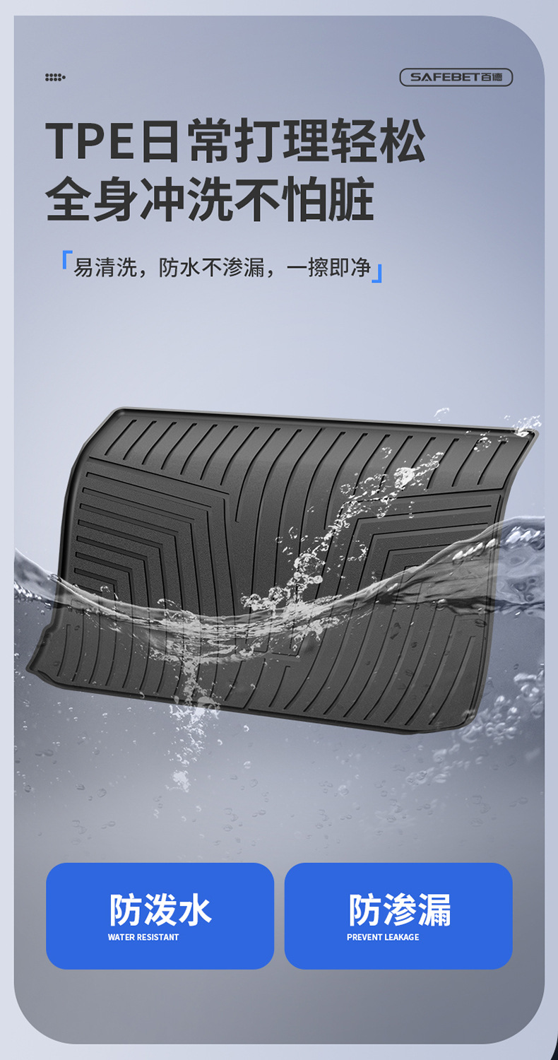 Suitable for Tank 300 New Energy 400 500 Special Vehicles, Tpe Car Trunk Mat Interior Accessories