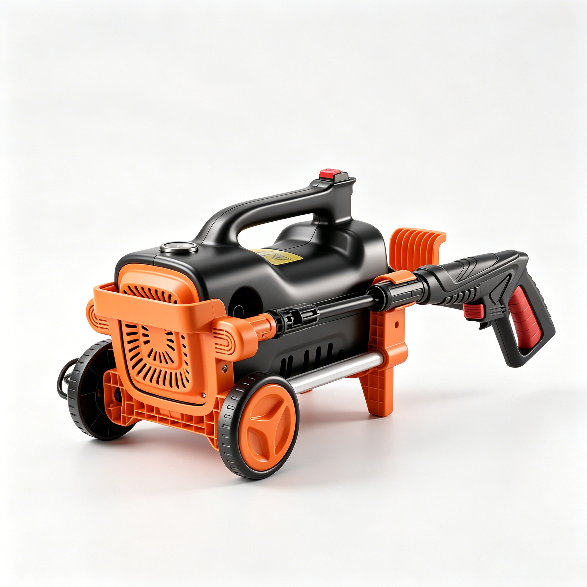 Rongba Double-Wheel Portable Cleaning Machine, Fully Automatic High-Pressure Powerful Car Washing Machine, High-Pressure Cleaning Machine, High-Pressure Water Gun Pump