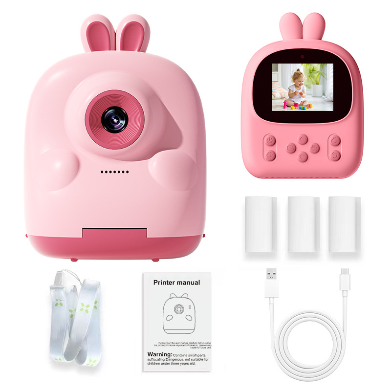 Cámara instantánea portátil transfronteriza, nueva, linda, regalo educativo para el Día del Niño, cámara de fotos instantánea.