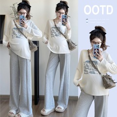 現物2025春秋新型妊婦服tシャツ大サイズ
