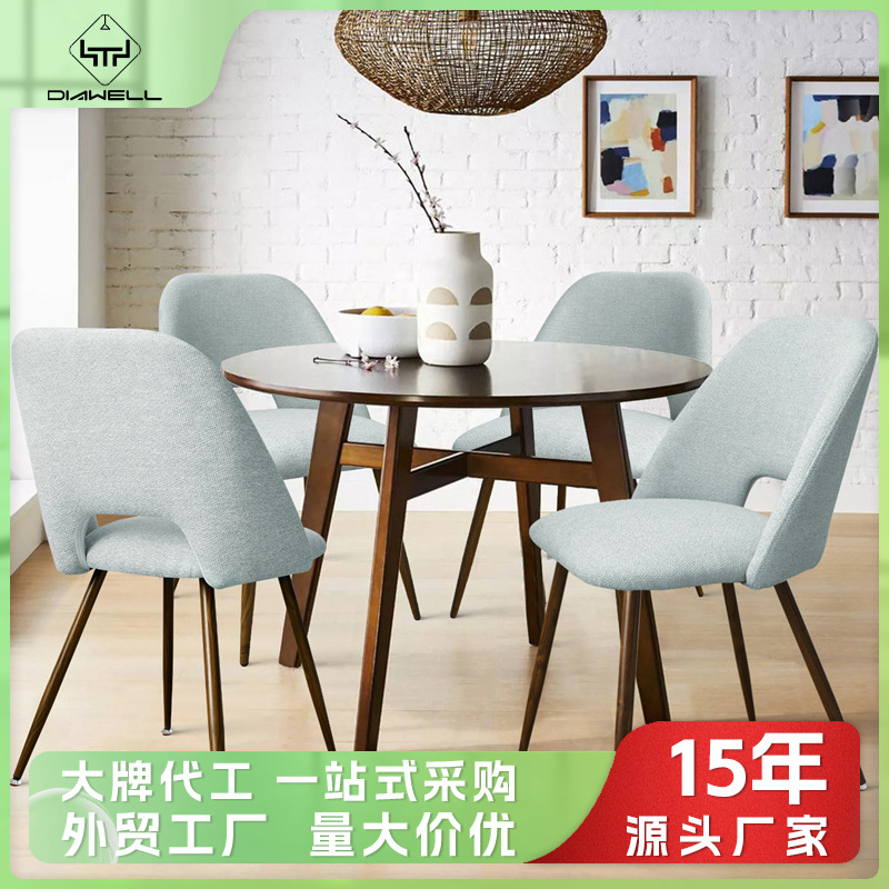 Exportación de sillas de mesa de comedor de Amazon, sillas de respaldo nórdicas simples, sillas de comedor de lujo ligeras y de alto nivel image 1