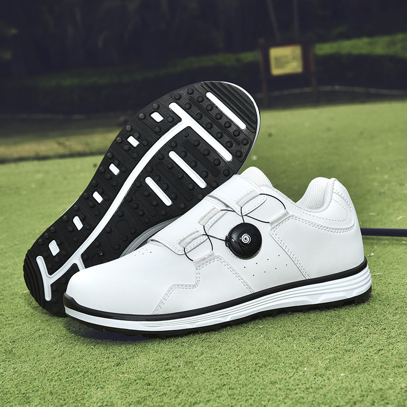 공장 직접 판매 국경 간 새로운 남성용 로우 탑 회전 버클 훈련 야외 내마모성 미끄럼 방지 통기성 골프 신발