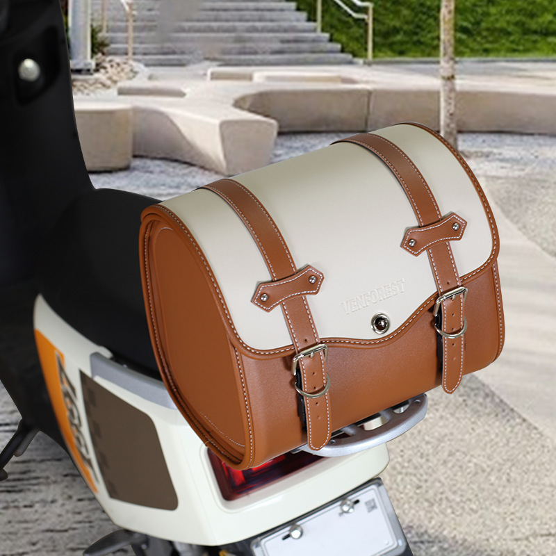 Electric Scooter Rear Bag Backrest Bracket Model, Convenient Detachable Rear Seat Bag, New Trendy Victoria Bag for Motorcycles