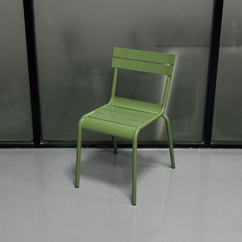 Modern Simple Outdoor Leisure Iron Table and Chair Set Balcony Courtyard Cafe Milk Tea Shop Backrest Chair Dining Chair