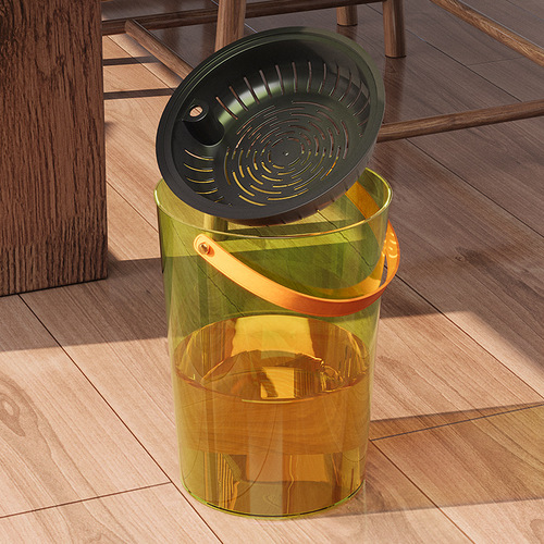 Household Transparent High-Value Tea Water Bucket Office Large-Capacity Filtered Dry-Wet Separation Thickened Portable Tea Residue Bucket