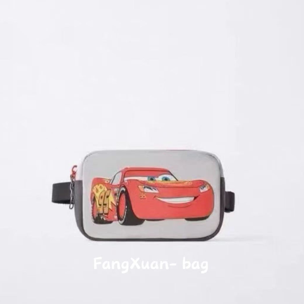 Cross-border Z-brand Cars Lightning McQueen children's bag for toddlers, racing-themed bag, McQueen waist bag, crossbody bag