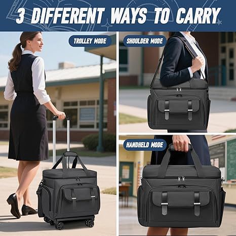 Trolley with Detachable Wheels, 15.6inch Wheeled Laptop Cart Suitable for Work and Office Use