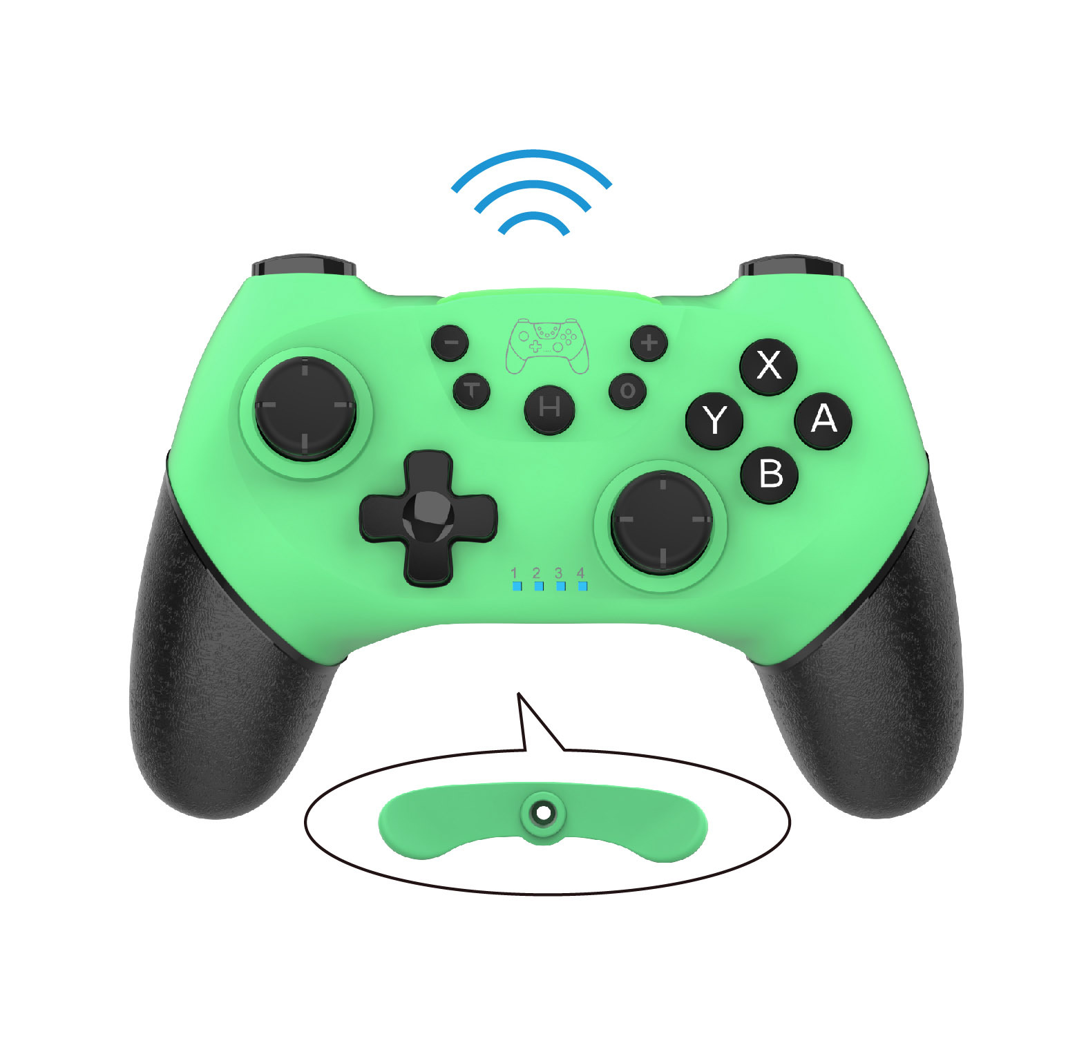 Controlador de juego inalámbrico Bluetooth Switch PRO de modo privado con programación macro con función de giroscopio de doble vibración de despertador