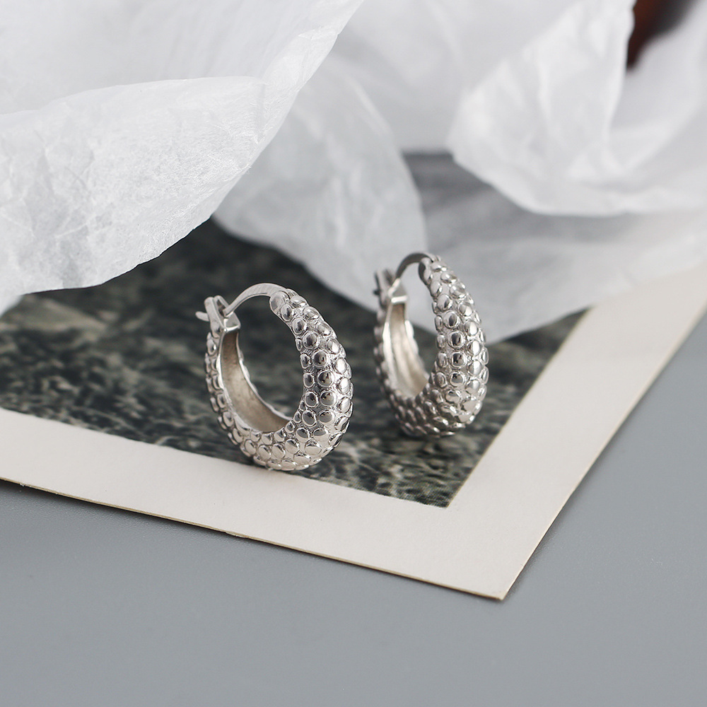 Earrings Classification Daily Occasion Fashion Irregular Sterling Silver Earrings Plating 925 Silver Earrings