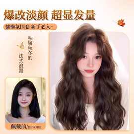 假发女全头套方圆脸慵懒风蛋蛋卷整仿真发自然长卷发秋冬氛围感