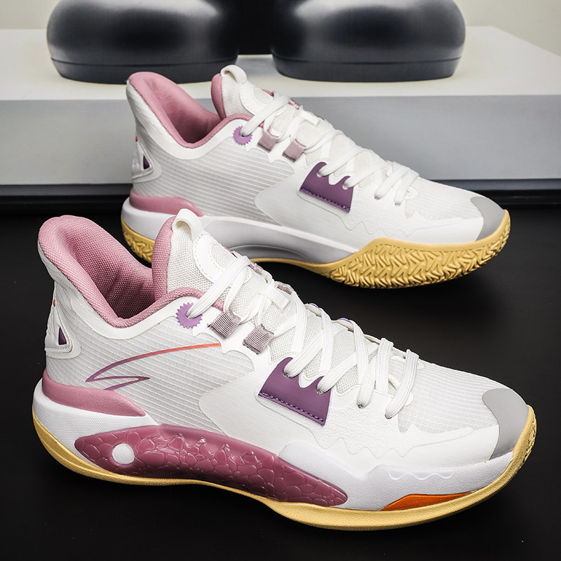 Zapatillas de baloncesto de primavera y otoño para hombres transpirables, antideslizantes, resistentes al desgaste, amortiguadores, piso de cemento, práctica real, zapatos deportivos para niños de escuela secundaria y primaria image 4
