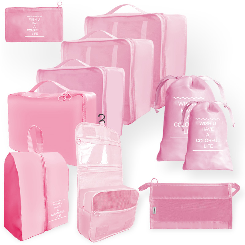 Bolsa de almacenamiento de viaje traje de seis piezas de siete piezas de ocho piezas plegable bolsa de lavado bolsa de almacenamiento de ropa bolsa de viaje con cordón