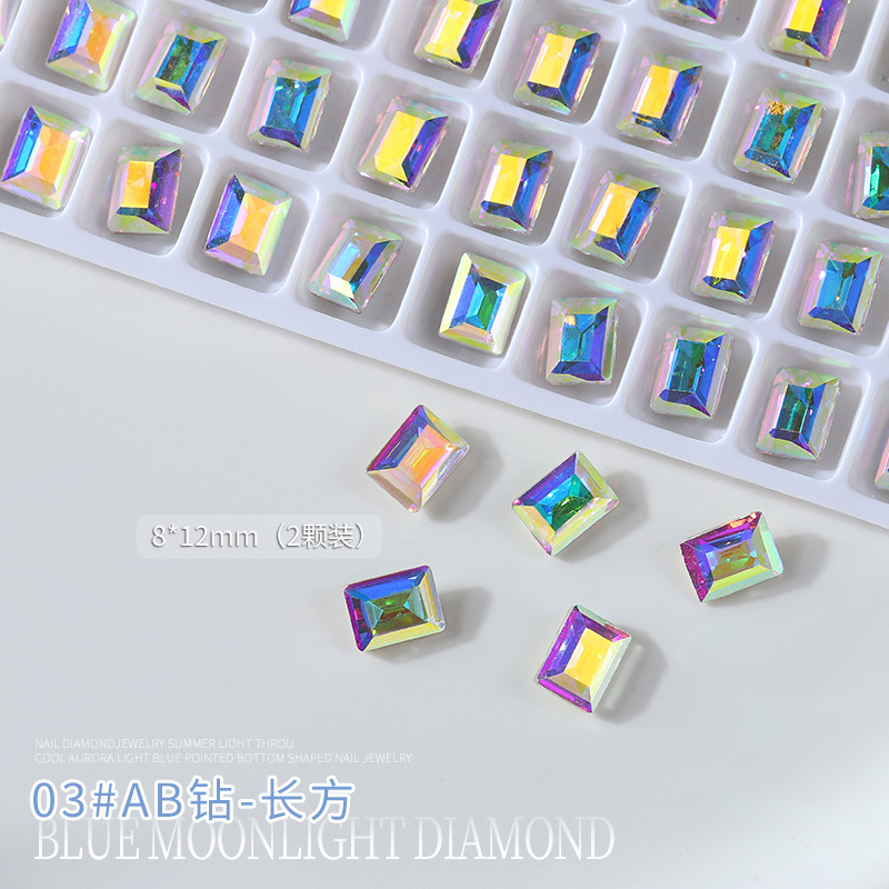 Fondo puntiagudo azul transparente Diamond-03