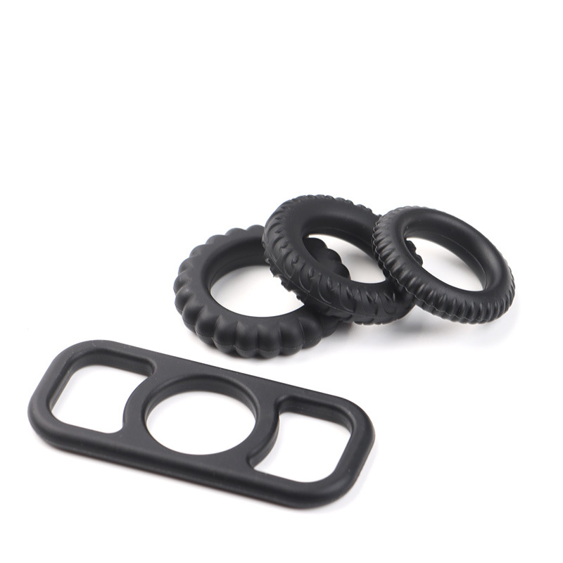 Magic Lock Silicone Penis Ring Set with Desensitizing Granules for Delayed Ejaculation — detail image 10