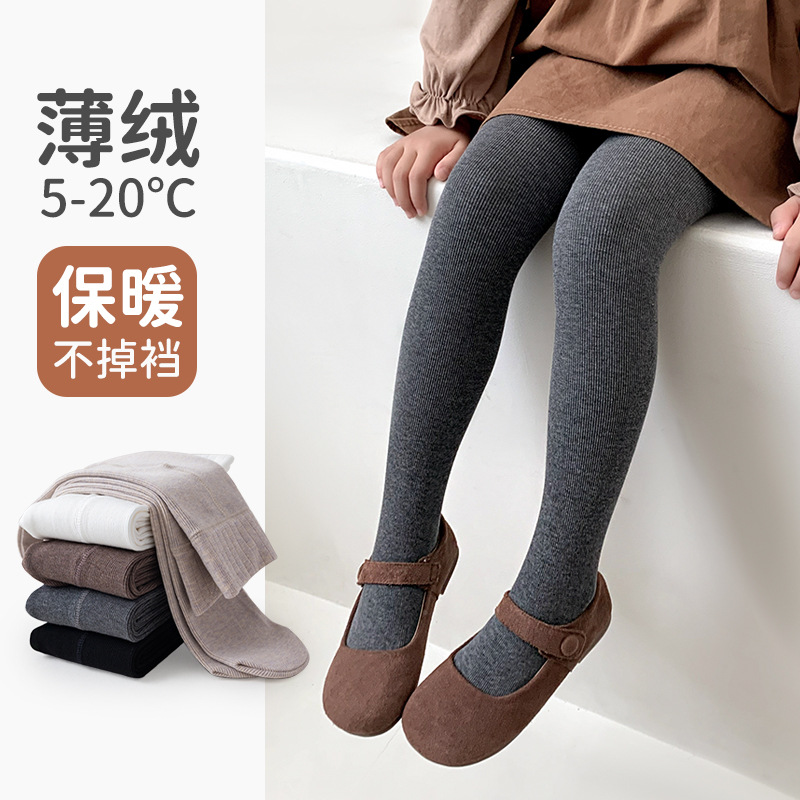 春秋加绒加厚儿童连裤袜薄绒女童打底裤打底袜袜舞蹈袜连体裤袜B