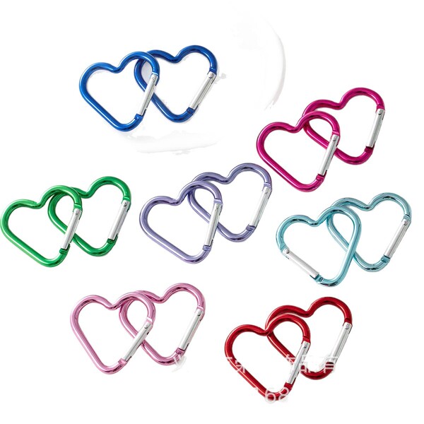 A large number of spot aluminum alloy carabiner peach heart hiking…