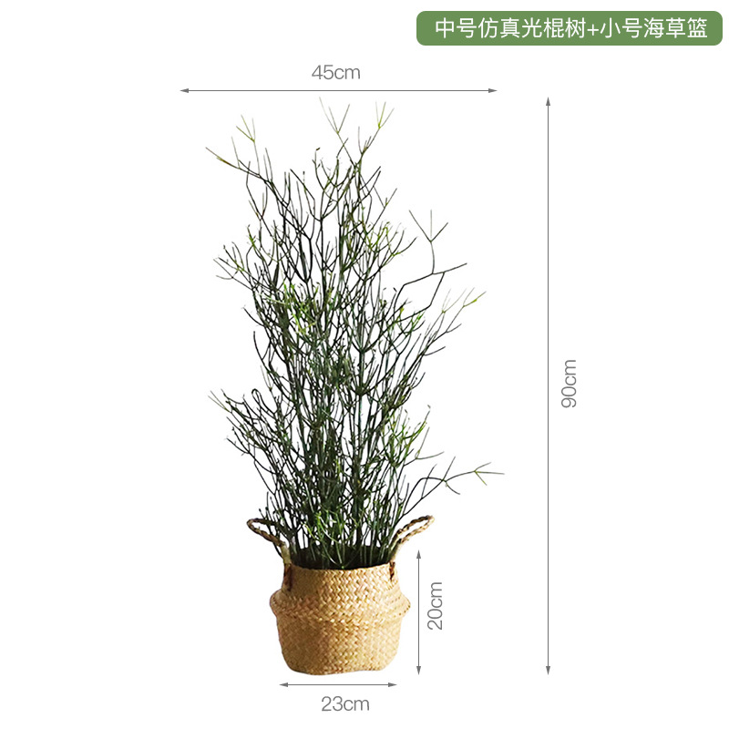 Giỏ cỏ biển nhỏ cây độc thân mô phỏng trung bình
