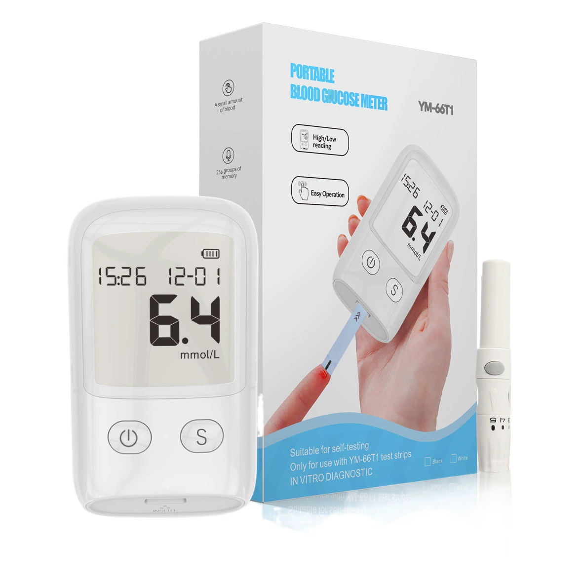 Экспортная торговля, трансграничная торговля, производитель бытовой медицинской техники, прямые продажи, без кодирования, нейтральный портативный глюкометр