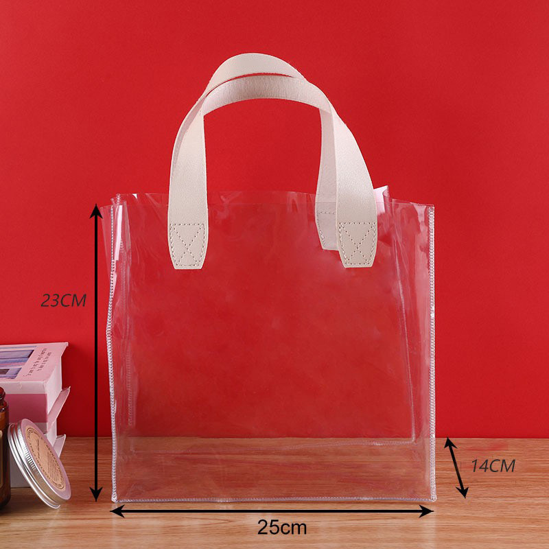Pink-transparent; small size [free bow] 20*18*10; 45cm