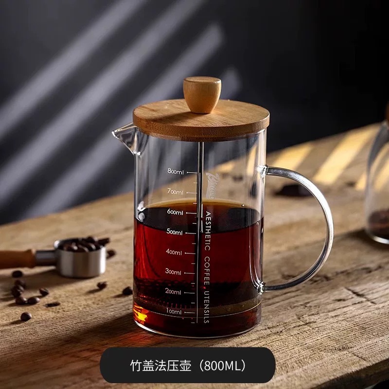 Cafetera de Prensa Francesa de Vidrio de Borosilicato para Café