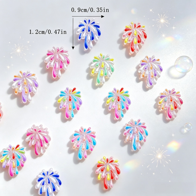 Cross-border gradient colorful flower nail art decorations, nail charms, earrings, festive decorations, mini resin accessories, wholesale Cross-border gradient colorful flower nail art decorations, nail charms, earrings, festive decorations, mini resin accessories, wholesale