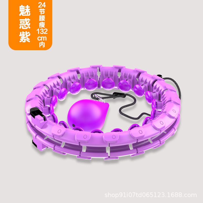Dispositivo de fortalecimiento del vientre y conformación de la cintura del hula hoop desmontable inteligente de 24 secciones para niñas equipos deportivos de reducción de grasa y contracción del vientre