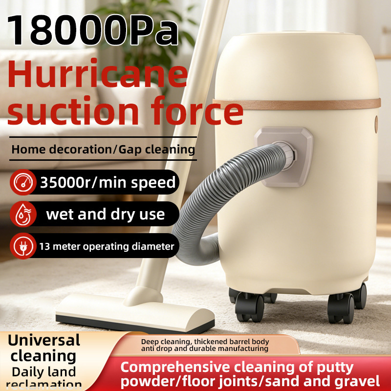 18Kpa Bucket Vacuum Cleaner 12L Household High Suction Power Seam Cleaning Dry and Wet Blowing Dust Mite Removal All-In-One Vacuum Cleaner Cross-Border 18Kpa Bucket Vacuum Cleaner 12L Household High Suction Power Seam Cleaning Dry and Wet Blowing Dust Mite Removal All-In-One Vacuum Cleaner Cross-Border
