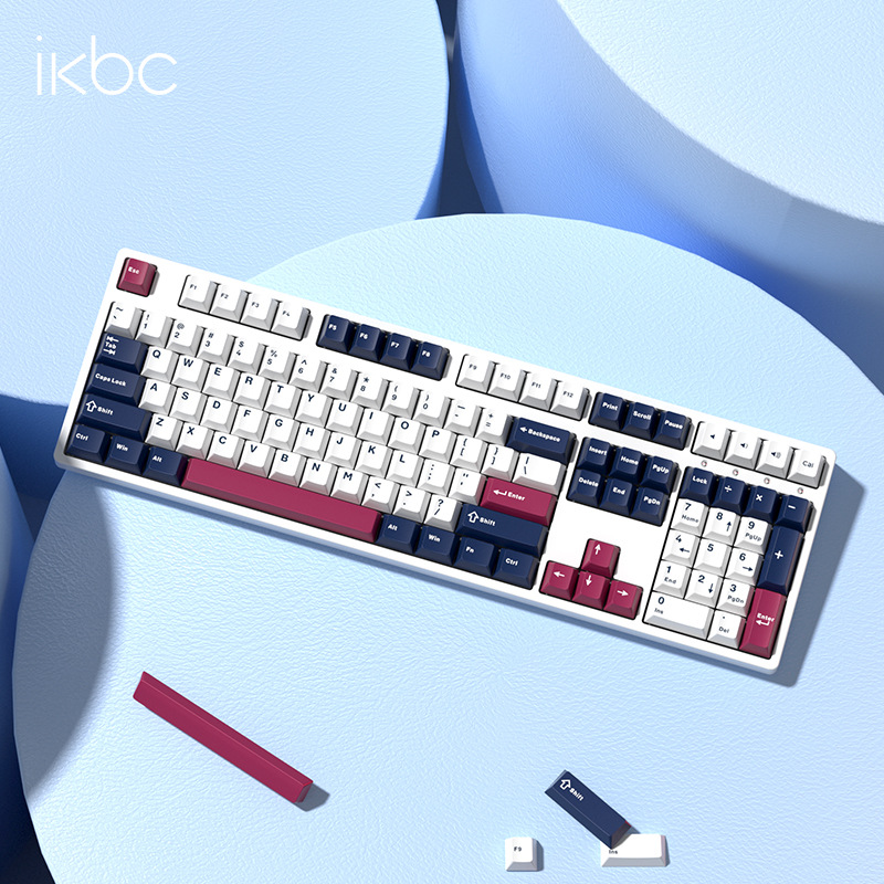Free Shipping Ikbc Mechanical Keyboard Wireless Z108 Key Boys and Girls Office Red Axis Wired Gaming Keyboard Desktop Computer