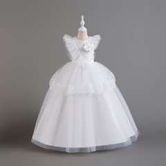 New Children's Wedding Dress Lace Princess Dress for Older Children, Host Performance Dress, Cross-border Trade Exclusive