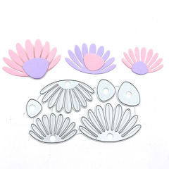 Scrapbook DIY die template carbon steel die template children DIY pressed flower die template cutting plate with three bouquets of flowers