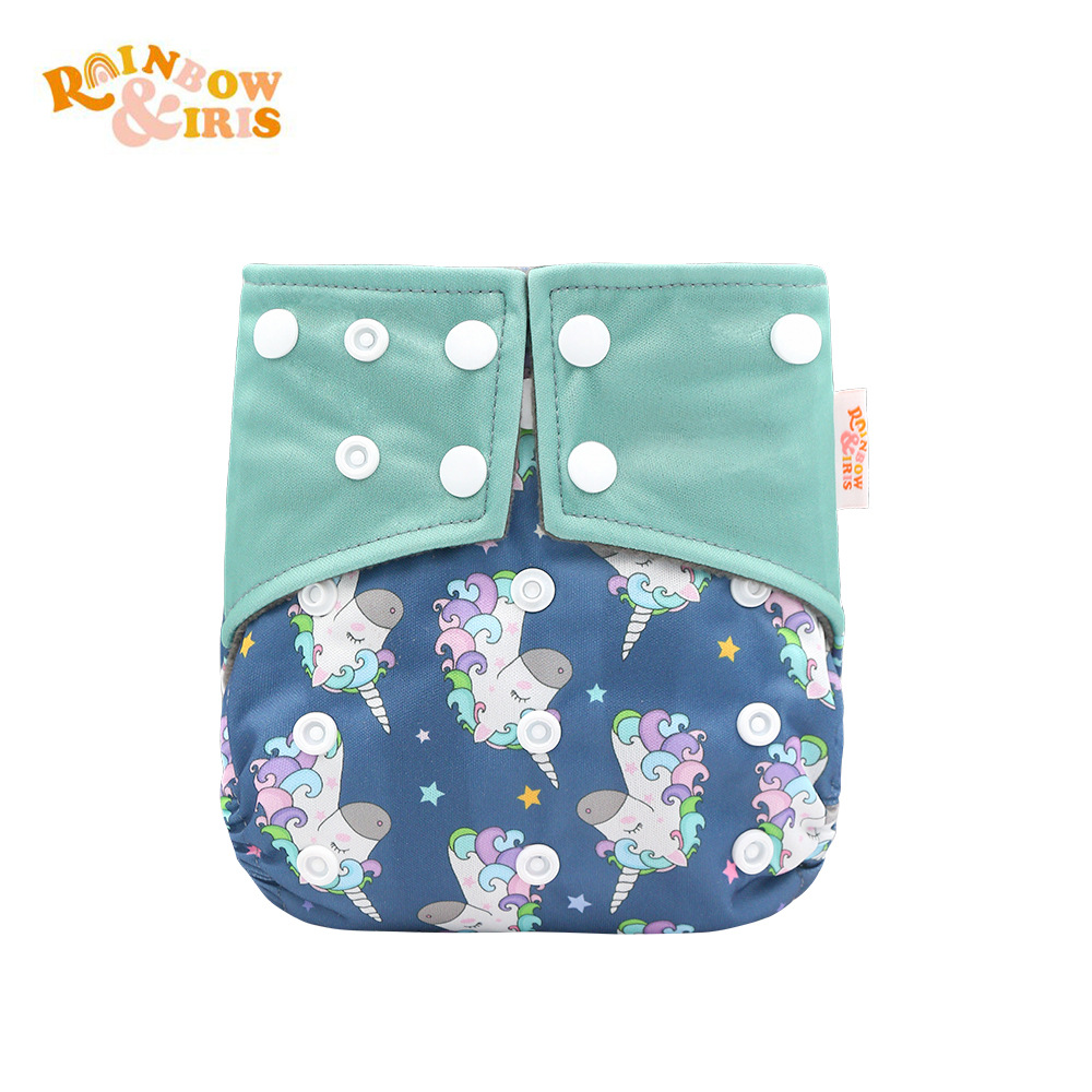 INS impresión digital de estilo occidental pañales de carbón de bambú pantalones de entrenamiento de fugas a prueba de agua anti-lado transfronterizo en stock pañal de tela