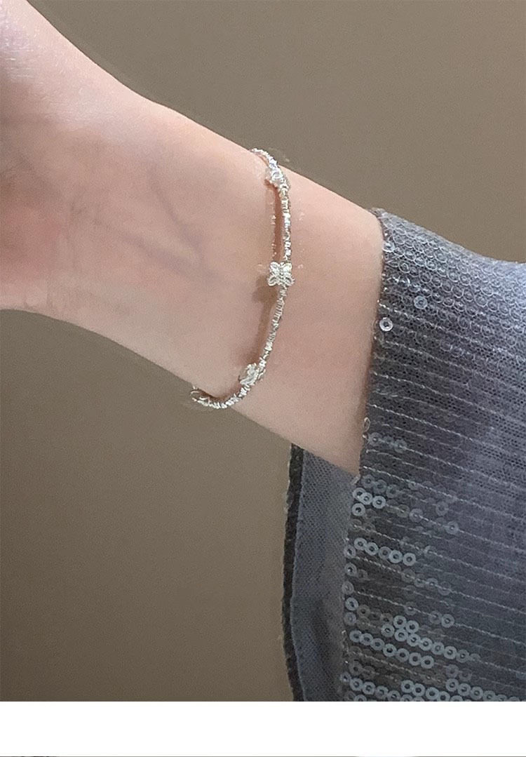 7g Weight Bracelets Classification 925 sterling silver Chain Material 1 Piece Quantity Daily Occasion 925 Sterling Silver Material Butterfly Pattern Women's Gender Beaded, Polishing Design Sweet, IG Style Style 925 Sterling Silver Bracelets Sweet IG Style 4