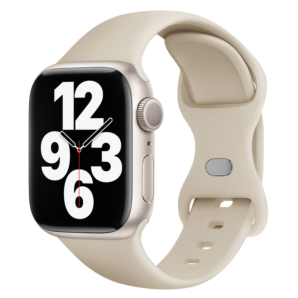 Aplicable AppleWatch Butterfly Buckle Silicone Deportivo correa de reloj Iwatch9876 generación / se inteligente