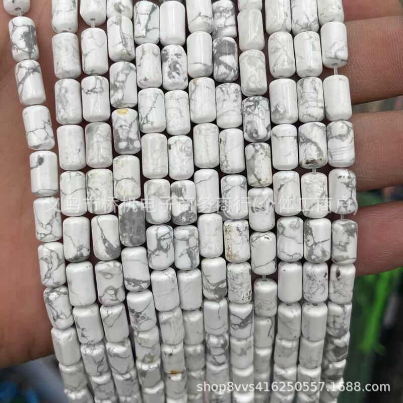 水晶原石6×10mm圆柱天然虎石粉晶DIY饰品配件跨境直播热卖|undefined