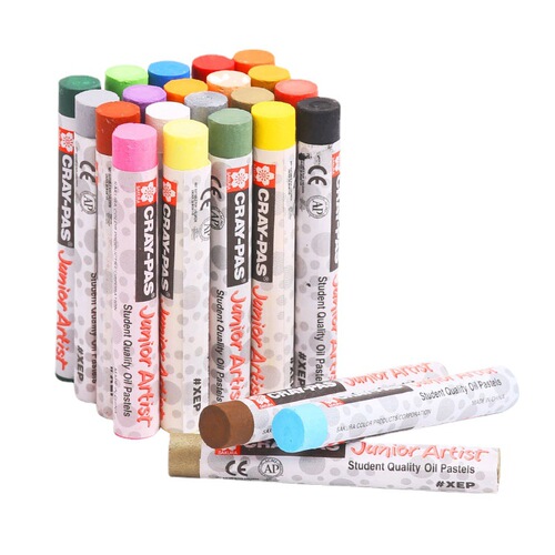 Sakura single oil pastel white black gold silver 48 color crayon colorful stick student children's school painting soft crayon
