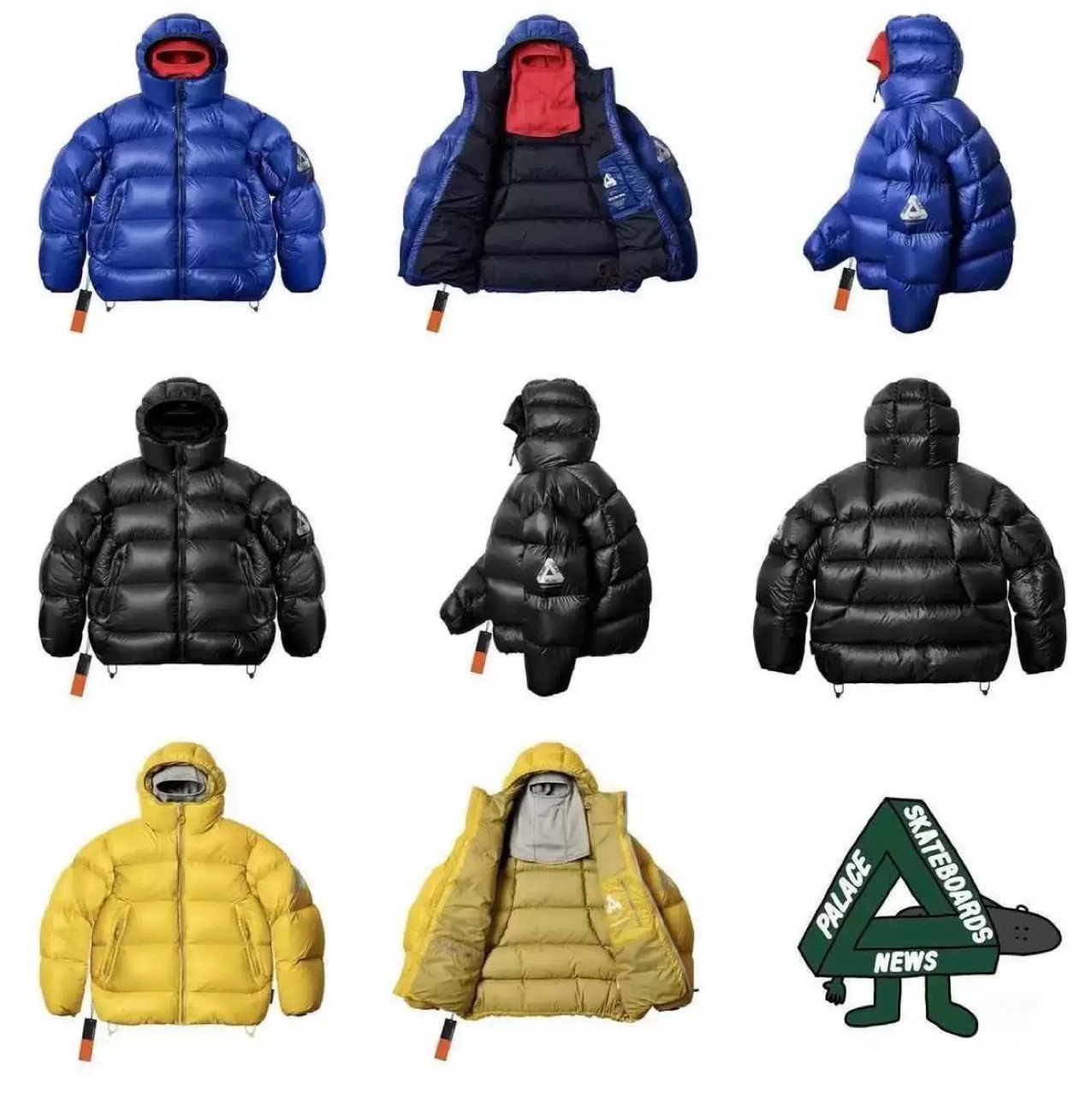 新款PALACE棉服秋冬款休闲运动防水连帽防风保暖街潮男女夹克外套