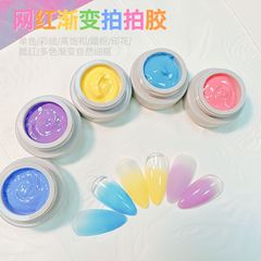 Zizi International 2023 new product no-wash high saturation thick painted nail polish glue gradient pat glue can be rubbed into powder printing